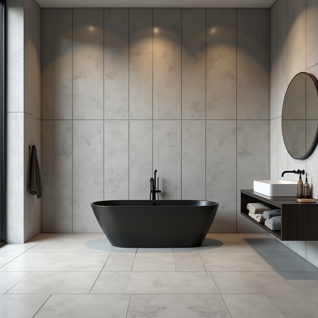 Профессиональная укладка керамогранита в современной ванной комнате